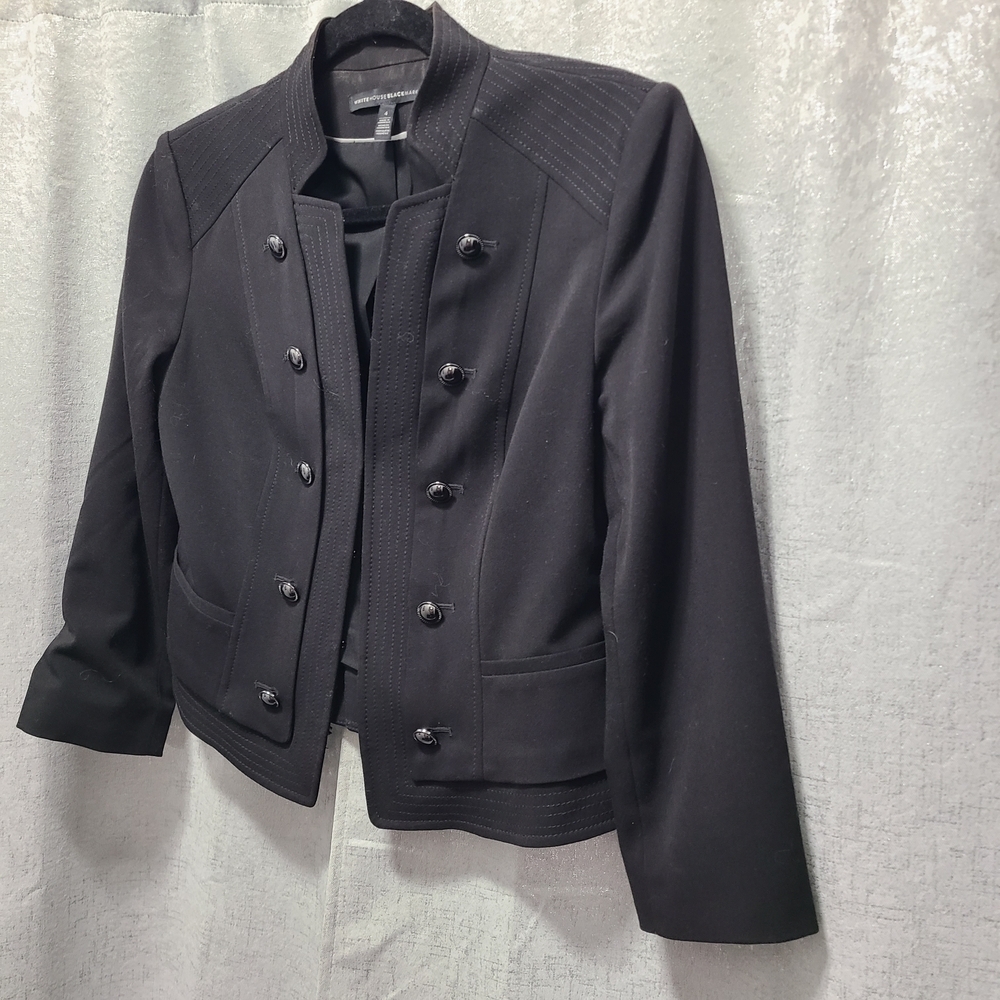 Reserved❗️White House Black Market Double-Breasted Black Blazer Womens Size 4‎ - Picture 6 of 12